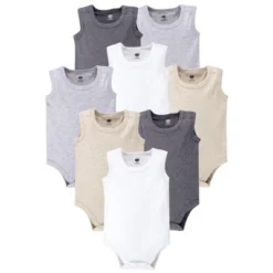 Hudson Baby Cotton Sleeveless Bodysuits 8pk, Heather Gray -Best Clothing Store GUEST d830083a fb1a 4edb a67d d0d8e29da201