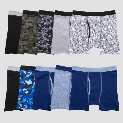 Hanes Boys' 10pk Camo Soft Comfort Boxer Briefs - Colors May Vary 6 Hanes Boys' 10pk Camo Soft Comfort Boxer Briefs - Colors May Vary - Image 4
