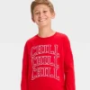Boys' Chill Chill Chill Long Sleeve Graphic T-Shirt - Art Class™ Red -Best Clothing Store GUEST d8d0c654 c26f 4303 9954 550e2c03fb4a