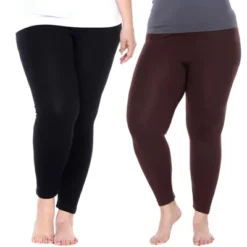 Women's Pack Of 2 Solid Leggings - One Size Fits Most - White Mark -Best Clothing Store GUEST da13f08c 4b71 4f55 80bf 14661a76a5e5