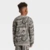 Boys' Marvel Black Panther Crewneck Fleece Sweatshirt - Dark Gray