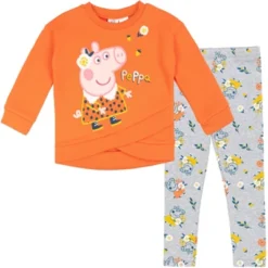 Peppa Pig Girls Pullover Crossover Fleece Sweatshirt And Leggings Outfit Set Little Kid -Best Clothing Store GUEST db60cd67 d4cb 4470 a79e 8f8a5348b29f