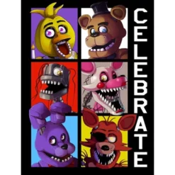 Five Nights At Freddy's Celebrate Boy's Black T-shirt