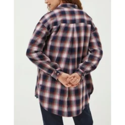 FatFace Womens Billie Longline Check Shirt -Best Clothing Store GUEST dda8097c bb31 46b0 9a35 a2727ee788ad