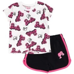 Barbie Girls T-Shirt And Dolphin Active Shorts Outfit Set Little Kid To Big Kid -Best Clothing Store GUEST de6468bd 9c0b 4ca6 a19e afcf4af16bfa