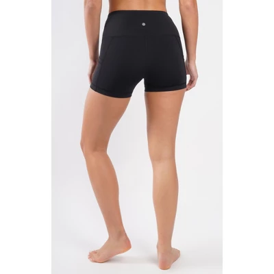 Yogalicious Womens Lux Polygiene Tribeca High Waist 3 1/2" Short With Side Pockets 4 Yogalicious Womens Lux Polygiene Tribeca High Waist 3 1/2" Short With Side Pockets - Image 2