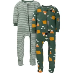 Gerber Baby & Toddler Boys Snug Fit Footed Cotton Pajamas, 2-Pack -Best Clothing Store GUEST df016644 01ab 457a 9bf8 40421c9d3d0c