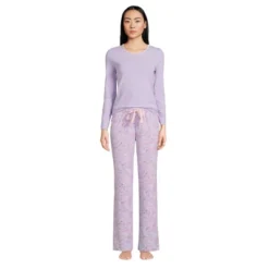Lands' End Women's Tall Knit Pajama Set Long Sleeve T-Shirt And Pants -Best Clothing Store GUEST e0047e4c 7c61 47ee 8979 11341312ffb2