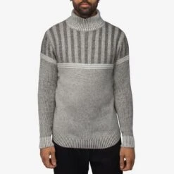 X RAY Men's Ribbed Pattern Turtleneck Sweater -Best Clothing Store GUEST e055d80f ef67 405f b7d8 d10dbdd2e02c