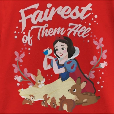Girl's Snow White And The Seven Dwarfs Fairest Princess T-Shirt 3 Girl's Snow White And The Seven Dwarfs Fairest Princess T-Shirt