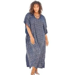 Swim 365 Women’s Plus Size V-Neck Swim Caftan -Best Clothing Store GUEST e33bc24c 36e8 4c0f b408 cd6044a463ea
