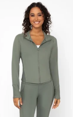 Yogalicious Womens Lux Streamline Interlink Ribbed Contour Insert Full Zip Performance Jacket With Pockets -Best Clothing Store GUEST e3dc7458 910a 406b b4e1 954eb3a9f981