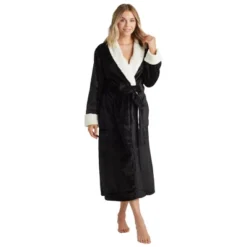 Softies Plush Faux Shearling Robe With Contrast Trim 10 Softies Plush Faux Shearling Robe With Contrast Trim -Best Clothing Store GUEST e451ac9c e3cf 4ddf 96ef d1008d4ae740