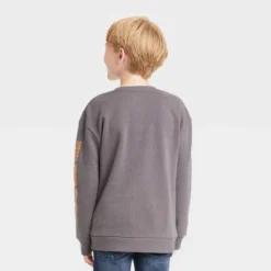 Boys' Marvel Spider-Man Crewneck Fleece Sweatshirt - Dark Gray