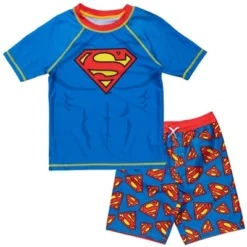 DC Comics Justice League Batman Toddler Boys Rash Guard And Swim Trunks Outfit Set -Best Clothing Store GUEST e5487f88 09f2 46f3 ab99 f2773a9e1a09