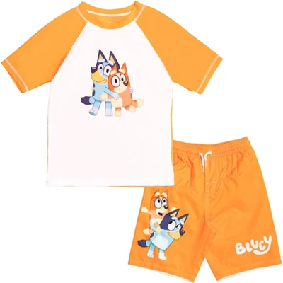 Bluey Bingo Dad Mom Pullover Rash Guard And Swim Trunks Outfit Set Little Kid 13 Bluey Bingo Dad Mom Pullover Rash Guard And Swim Trunks Outfit Set Little Kid - Image 11