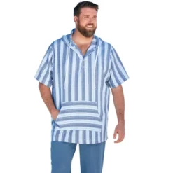 KS Island By KingSize Men's Big & Tall ™ Gauze Short-Sleeve Hoodie -Best Clothing Store GUEST e5b6da5f a7c2 415d 9474 542ff608a9c3