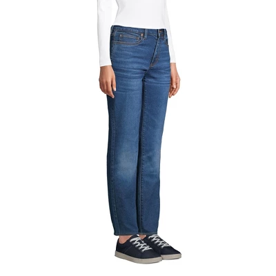 Lands' End Lands' End Women's Tall Recover Mid Rise Boyfriend Blue Jeans 4 Lands' End Lands' End Women's Tall Recover Mid Rise Boyfriend Blue Jeans - Image 2