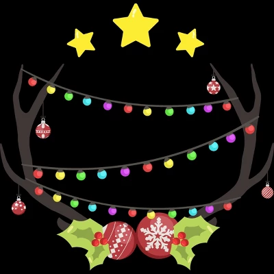 Men's Design By Humans Christmas Deer By Reivchan Tank Top 3 Men's Design By Humans Christmas Deer By Reivchan Tank Top