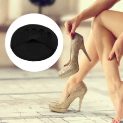 Unique Bargains Soft Fabric Breathable Five Toes Forefoot Pads For Women 5 Colors Black White Pink Gray Beige -Best Clothing Store GUEST e792d303 fe92 4417 9e61 a43198242c65