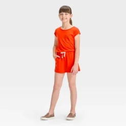 Girls' Short Sleeve Knit Romper - Cat & Jack™ -Best Clothing Store GUEST e7f54c9a b065 47d8 a79b e96d63526b4f
