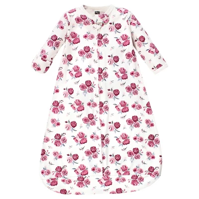 Hudson Baby Infant Girl Cotton Long-Sleeve Wearable Sleeping Bag, Sack, Blanket, Roses 4 Hudson Baby Infant Girl Cotton Long-Sleeve Wearable Sleeping Bag, Sack, Blanket, Roses - Image 2