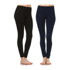 Women's Pack Of 2 Solid Leggings - One Size Fits Most - White Mark -Best Clothing Store GUEST e82b7449 7498 4898 8fd0 bd34d759ddbb