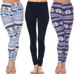 Women's Pack Of 3 Leggings - One Size Fits Most - White Mark -Best Clothing Store GUEST e8750d04 084f 4c99 9b3f 9362e61efd72