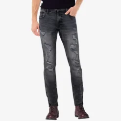 RAW X Men's Stretch Distressed Jeans -Best Clothing Store GUEST e8da8284 039b 4a98 a390 4aba201bec83
