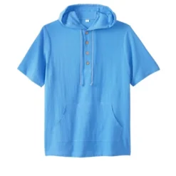 KS Island By KingSize Men's Big & Tall ™ Gauze Short-Sleeve Hoodie