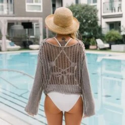 Women's Sheer Crochet Swim Cover Up Top - Cupshe -Best Clothing Store GUEST e9668035 897e 4873 93ca c008f9f2ea63