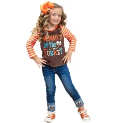 Girls Mommy's Little Turkey Cuffed Jeans Set - Mia Belle Girls -Best Clothing Store GUEST e9711884 69b0 4d37 ab72 eef51c0e2c68