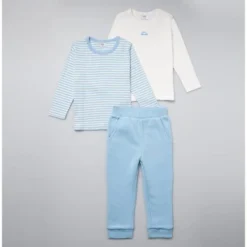 Stellou & Friends Cotton Blue And White 3 Piece Clothing Set For Newborns, Babies And Toddlers -Best Clothing Store GUEST e97bb6e9 08e5 4d8b a3c2 5b81f555a752