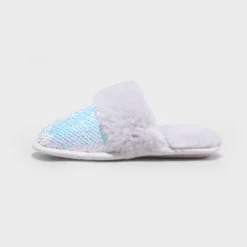 Girls' Zoie Flip Sequin Scuff Slippers - Art Class™ Blue