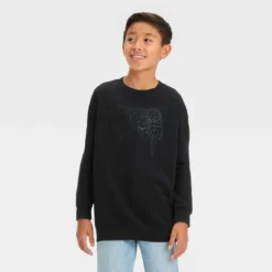 Boys' Crew Neck Game Controller Graphic Sweatshirt - Art Class™ Black -Best Clothing Store GUEST eafbc001 c9cc 4396 a087 1c98d8ae5231
