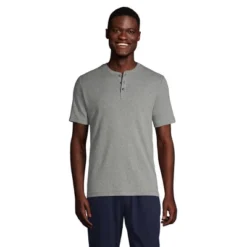 Lands' End Men's Knit Rib Short Sleeve Henley Pajama Shirt -Best Clothing Store GUEST ec5e3e3b 12c0 4e5a be0c 9f5362b3e18c