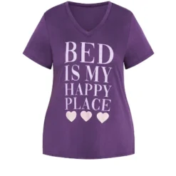 Women's Plus Size Happy Place Top - Purple | AVENUE -Best Clothing Store GUEST ec73c503 ac6c 4061 a71c ce84a153963f