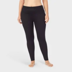Warm Essentials By Cuddl Duds Women's Smooth Stretch Thermal Leggings - Black -Best Clothing Store GUEST ecaae4c1 5c50 4623 8915 2533e1cbc989