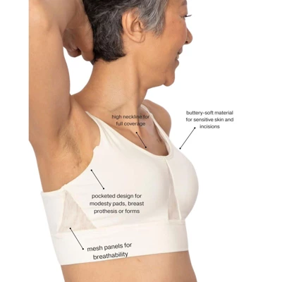 AnaOno Women's Post-Surgery Soft Leslie Leisure Bralette Black - Large 7 AnaOno Women's Post-Surgery Soft Leslie Leisure Bralette Black - Large - Image 5