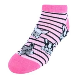 Alexa Rose Girl's Colorful And Playful Puppy No Show Socks (10 Pack)