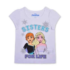 Disney Girl's 3-Pack Frozen Sisters For Life Short Sleeve Graphic Tee, Hoodie And Snowflake Legging Pant Set For Kids -Best Clothing Store GUEST edf0a224 86e2 457b b901 c7411a8c0988
