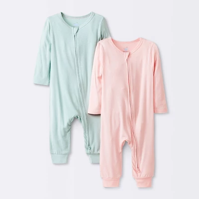 Baby Girls' 2pk Premium Romper - Cloud Island™ 6 Baby Girls' 2pk Premium Romper - Cloud Island™ - Image 4