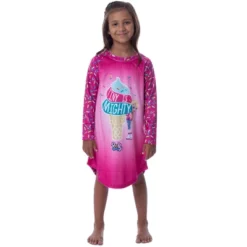 Polly Pocket Toys Girls' Tiny Is Mighty Pajama Nightgown Sleep Raglan Pink -Best Clothing Store GUEST ee24fac3 9f28 48df 8f52 89bd11adf5ea