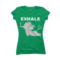 Junior's Design By Humans Exhale Elephant Beyond Yoga Meditation By JplusFunny T-Shirt -Best Clothing Store GUEST efd1013e dad1 4fcd 81ce 3a4631f7d5b8