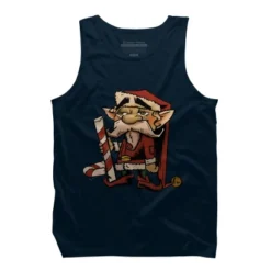 Men's Design By Humans The Candy Cane Elf By HawksAerie Tank Top -Best Clothing Store GUEST efe93146 800d 421d a190 409da8114dcc
