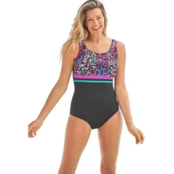 Swim 365 Women’s Plus Size Empire-Waist Swimsuit With Molded Bra -Best Clothing Store GUEST eff54e73 3e22 42ed b80d 3488962aebde