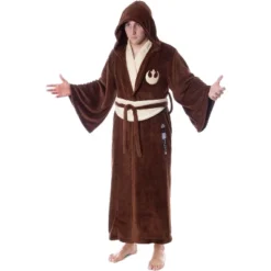 Star Wars Adult Obi-Wan Kenobi Jedi Fleece Robe Bathrobe For Men Women Brown -Best Clothing Store GUEST f05d7f9a 8d3f 4f78 ae62 3a58258546f2