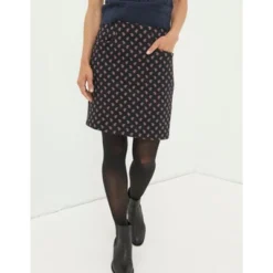 FatFace Womens Black Jennie Floral Geo Jersey Skirt -Best Clothing Store GUEST f0921dd9 4a30 48e2 9035 3c24b2a66901