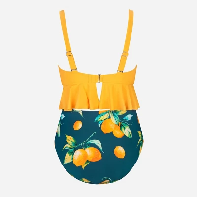 Women's High Waist Ruffled Plus Size Bikini Set - Cupshe 4 Women's High Waist Ruffled Plus Size Bikini Set - Cupshe - Image 2