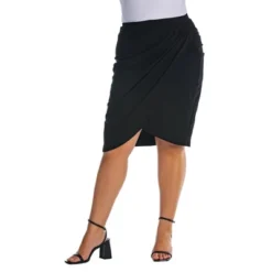 Womens Plus Size Elastic Waist Knee Length Tulip Pencil Skirt -Best Clothing Store GUEST f1a55a82 1621 4da5 bd1d c23ac7d92d40